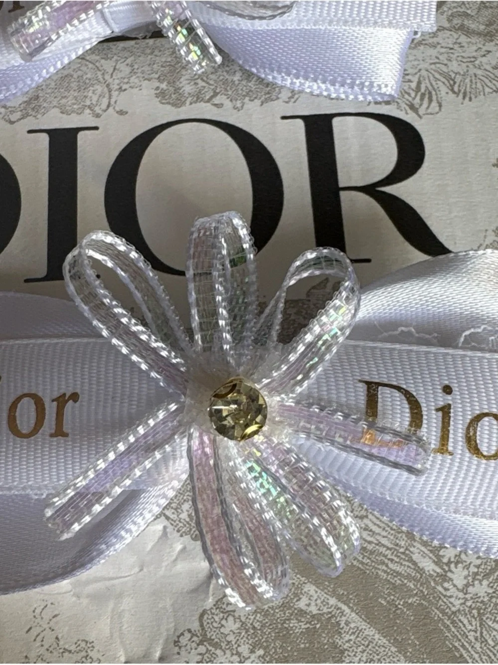 Handmade Dior Pin Back Hair Clips For Makeup, Skincare etc